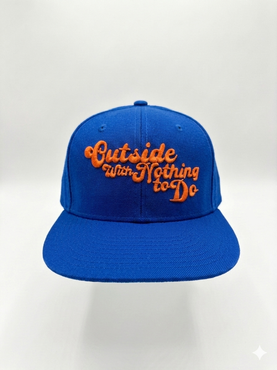ROYAL BLUE /ORANGE OUTSIDEWITHNTHN2DO 🧢 SNAPBACK  SHIPS 3-4 WEEKS