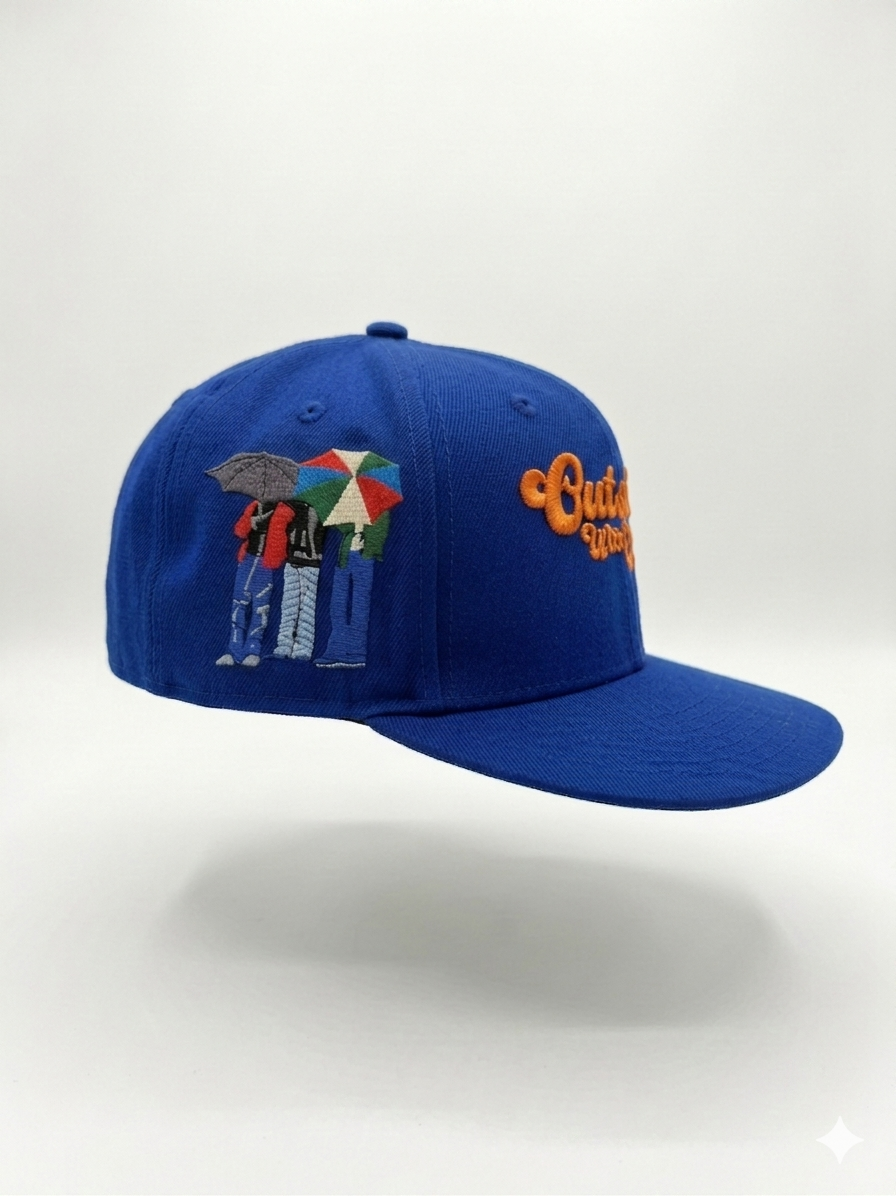 ROYAL BLUE /ORANGE OUTSIDEWITHNTHN2DO 🧢 SNAPBACK  SHIPS 3-4 WEEKS