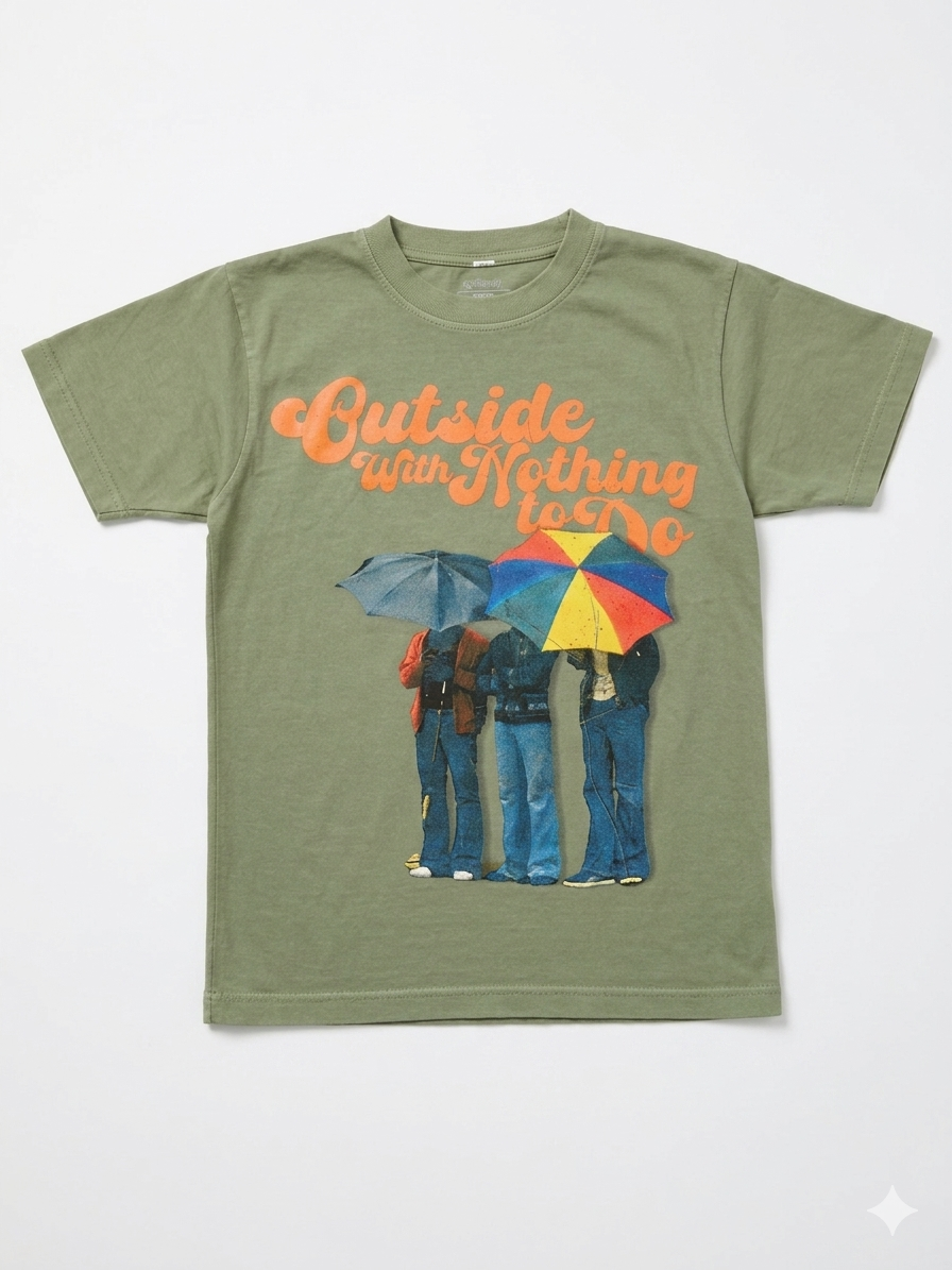 Pigment oil green tee/ Orange Outsidewithnthn2do